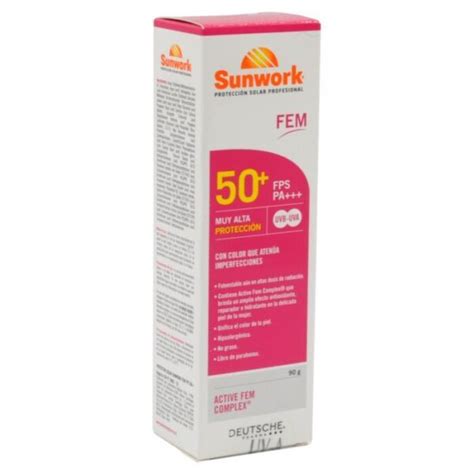 Protector Solar Sunwork Gel 50 Fps 90 Gr Fem