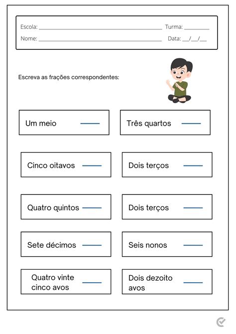 Comparação De Fração 4 Ano
