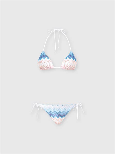 Triangle Bikini In Viscose Blend Zig Zag Lam Multicoloured Missoni