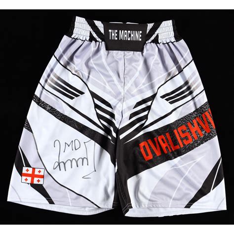 Merab Dvalishvili Signed The Machine Custom Fight Shorts Beckett