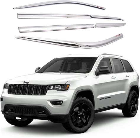 AUTOCLOVER Tape On Rain Guards Window Visors 6 Pcs Set For Jeep Grand