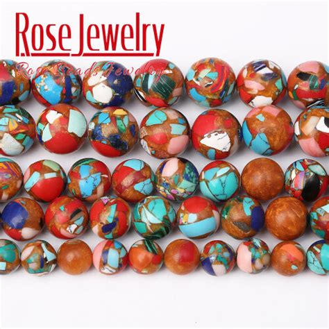 Mixed Colors Sea Sediment Jaspers Beads Natural Stone Round Bead For