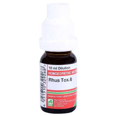 Rhus Tox Dilution Homeopathic Remedy For Eczema Itchiness Rashes Relief