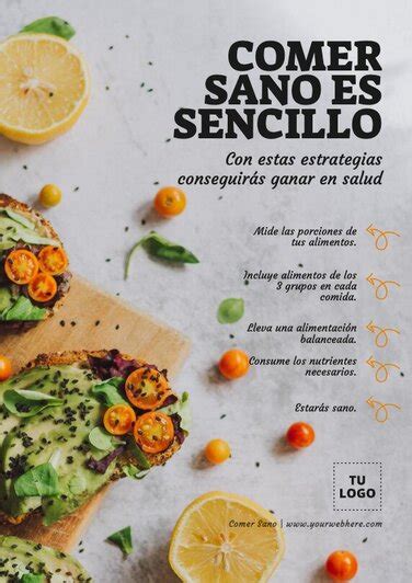 Crea Un Póster De Alimentación Saludable Gratis