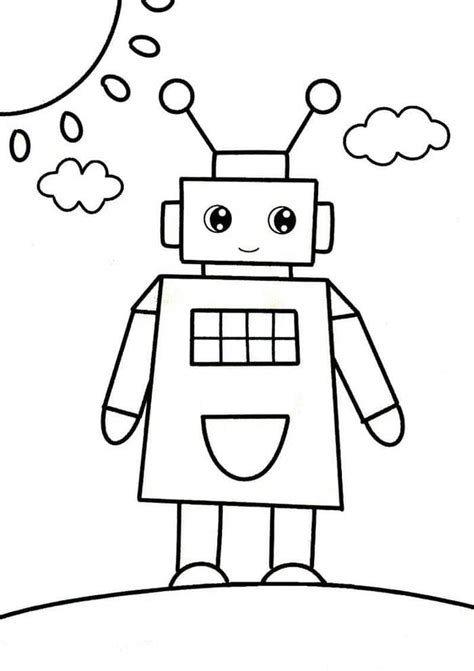 Tổng Hợp Những Hình ảnh Tranh Tô Màu Robot đơn Giản Cho Bé