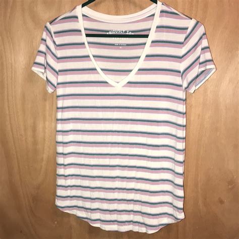 Aeropostale Tops Aero Seriously Soft Striped V Neck Poshmark