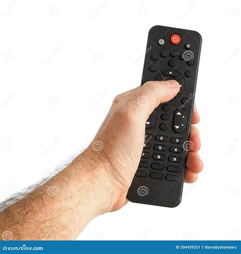 Hand Holding A Black TV Remote Stock Image Image Of Hold Finger