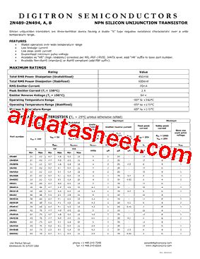 N A Datasheet Pdf Digitron Semiconductors