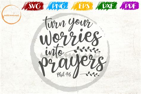 Turn Your Worries Into Prayers Graphic By Uramina · Creative Fabrica