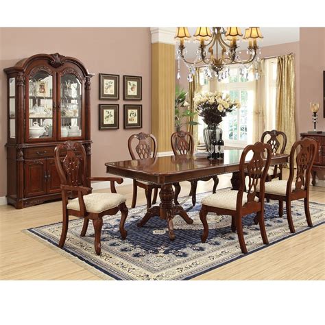 Cherry Dining Room Side Chairs Medieve Cherry Dining Table W 4 Side