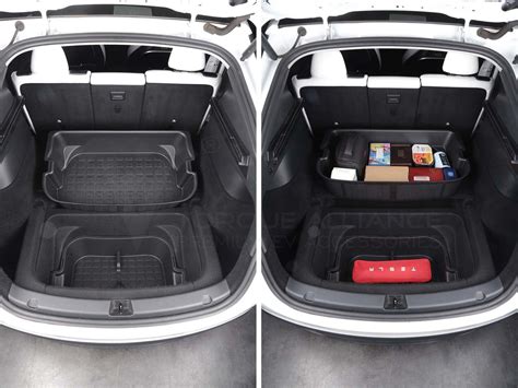 Tesla Model Y: Double-Layer Trunk Storage Box, Trunk Organizer - Torque ...