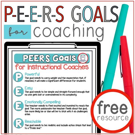 Peers Goals For Instructional Coaches Instructional Coach