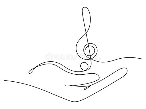 One Line Music Note Stock Illustrations 582 One Line Music Note Stock