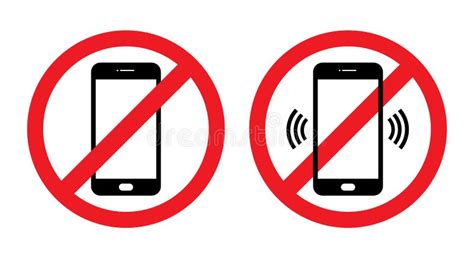 Please Silence Your Mobile Phone Vector Sign Stock Illustration