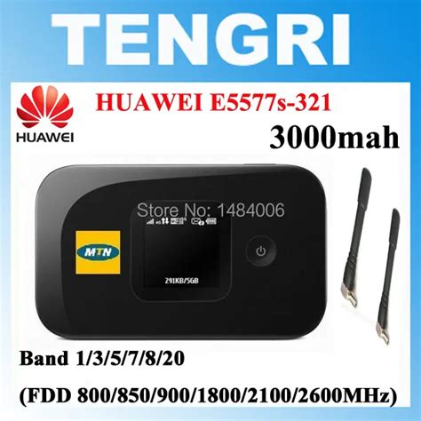 Unlocked Huawei E5577 E5577s 321 With 2pcs Antenna 4g Lte Cat4 3000 Mah