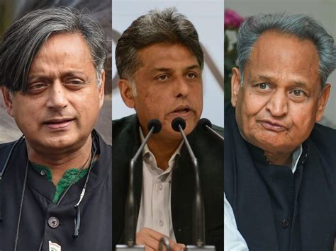 Congress President Election Ashok Gehlot Vs Manish Tewari Shashi