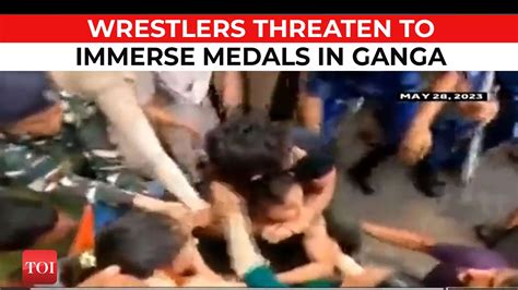 Wrestlers Threaten To Immerse Medals In Ganga Sit On Hunger Strike At