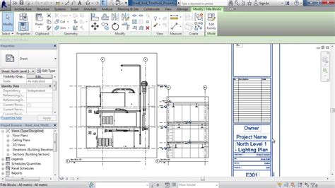 Learning Autodesk Revit MEP 128 Sheet And Title Block Properties