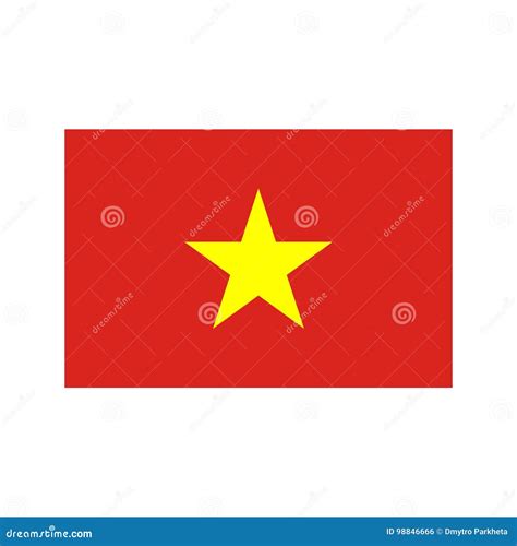 Vietnam Flaggenillustration Vektor Abbildung Illustration Von Nation