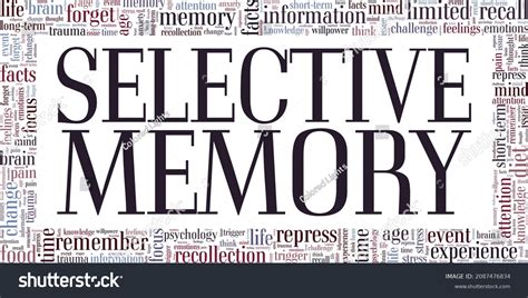 Selective Memory Vector Illustration Word Cloud Royalty Free Stock