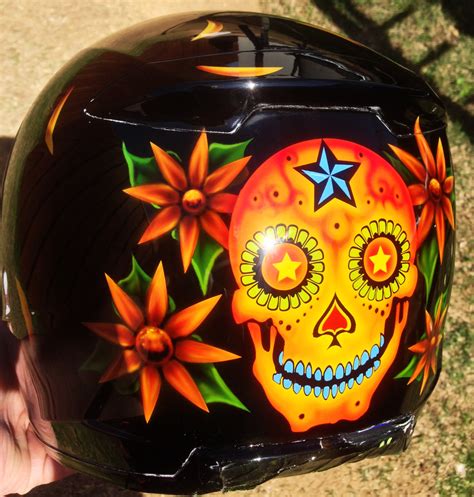 Day of the Dead -Airbrushed-Custom Painted Helmet — Dallas ...