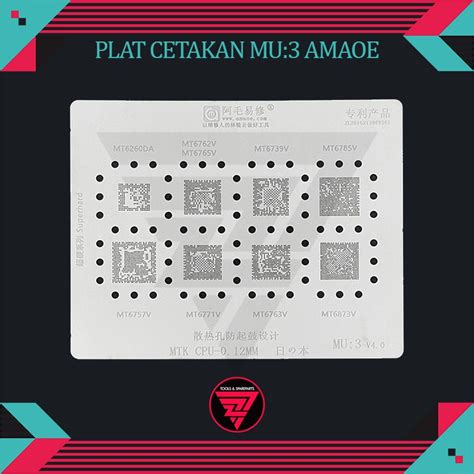 Jual Plat Cetakan MU 3 Amaoe Plat MU3 Amaoe Plat Cetakan IC Cpu Ram