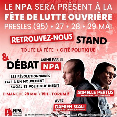 Et Mai Stand Du Npa La F Te De Lutte Ouvri Re Npa