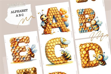 Honey Bee Clipart Honeycomb Bee Bumble Bee Doodle Letters Png Font Doodle Alphabet Letters