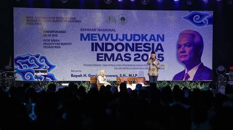 Wujudkan Indonesia Emas Ganjar Tekankan Pentingnya Pendidikan