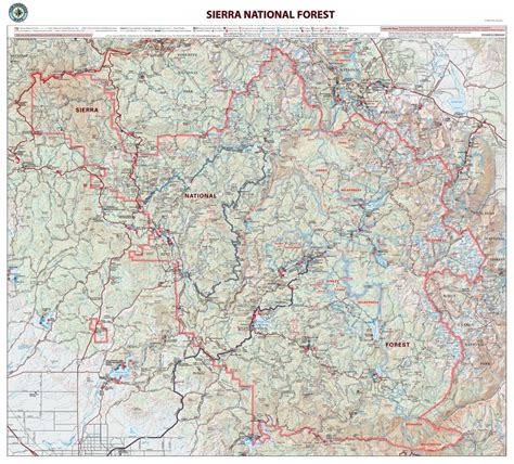 Sierra National Forest Map By Tom Harrison Maps Avenza Maps Avenza Maps