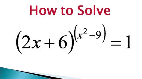 How To Solve An Exponential Equation With Quadratic Exponent Youtube