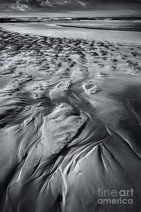 Coastal Seascape Northumberland Uk Monochrome Photograph By Philip