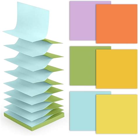 Amazon EOOUT Post It Notes Pop Up Sticky Notes 3x3 Inches 8