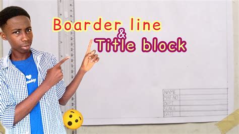 How To Draw Border Line And Title Block Technical Drawing