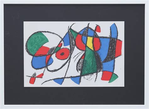 JOAN MIRÓ Färglitografi ur Miró Lithographe II Konst Grafik