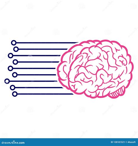 Brain Connections Raster Icon Stock Illustration - Illustration of futuristic, cerebra: 128181521