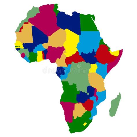 Mapa Pol Tico De Frica Ilustra O Do Vetor Ilustra O De Frica