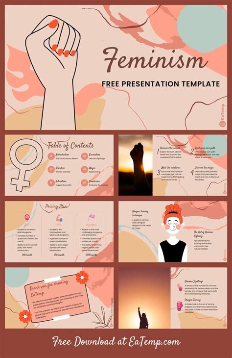 Feminism PPT Presentation Template Free PowerPoint Templates Google