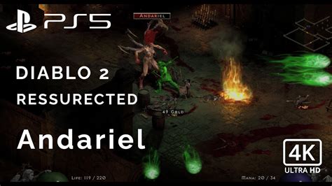 Diablo 2 Resurrected Andariel First Boss PS5 4K YouTube