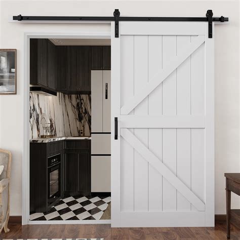 In X In Sliding Barn Door Slab With Ft Barn Doors Hardware Track