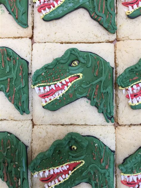 Galletas De Dinosaurio Galletas T Rex Decoradas T Rex Etsy