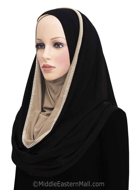 Hoodie Hijab 2 Tone Easy Instant Headscarf Choose From 5 Colors In 2022