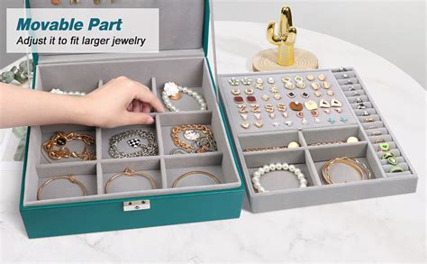 Simboom Jewellery Box Organiser For Women Layers Large Jewelry