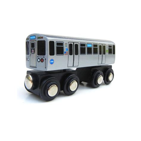 Cta Chicago L Blue Line Wooden Train Toy From Munipals Urban