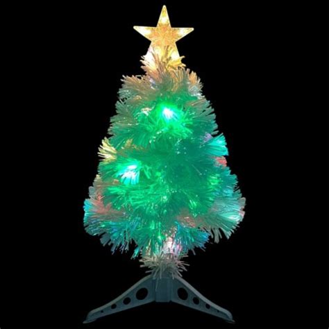 Vidaxl Artificial Pre Lit Christmas Tree White Ft Fiber Optic X Ft