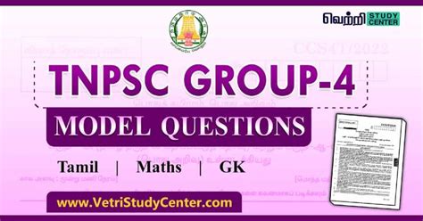 Tnpsc Group Model Question Papers Pdf Vetri