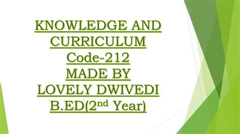 Knowledge And Curriculum Ppt Ppt