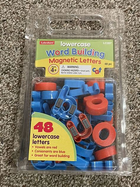 Lakeshore Uppercase Word Building Magnetic Letters 48pc Montessori Red Blue New 633682026909 Ebay