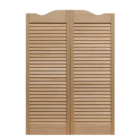 Pinecroft 30 In X 42 In Dixieland Louvered Unfinished Pine Wood