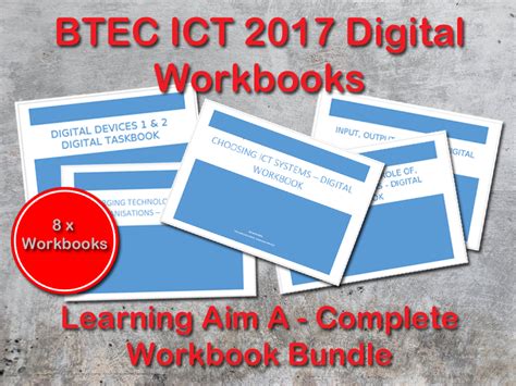 Btec Ict Unit 1 Digital Workbooks Learning Aim A Resources Bundle Teaching Resources